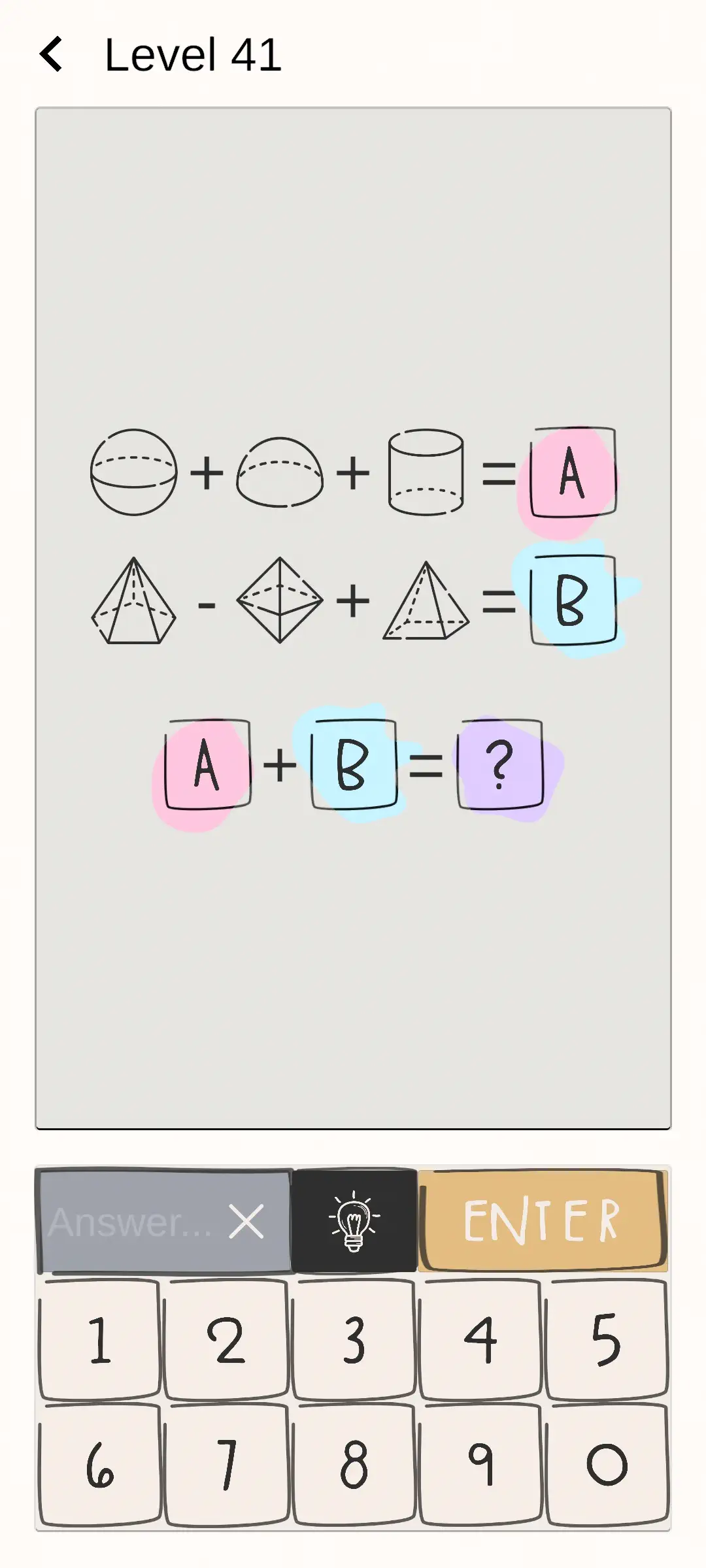 picture of level 41 in the game app Easy Math Challenge